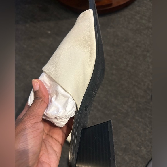 ZARA Minimalist White Block-Heel Mules – Size 41 - Picture 6 of 7